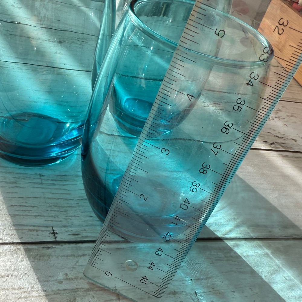Set of Blue Glass Tumblers - Picture 6 of 9